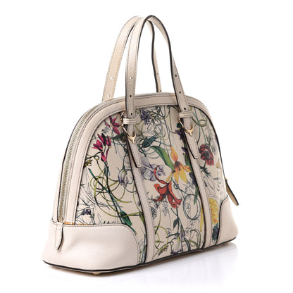 Gucci Calfskin Flora Infinity Small Nice Top Handle Dome Bag White 2 of 14