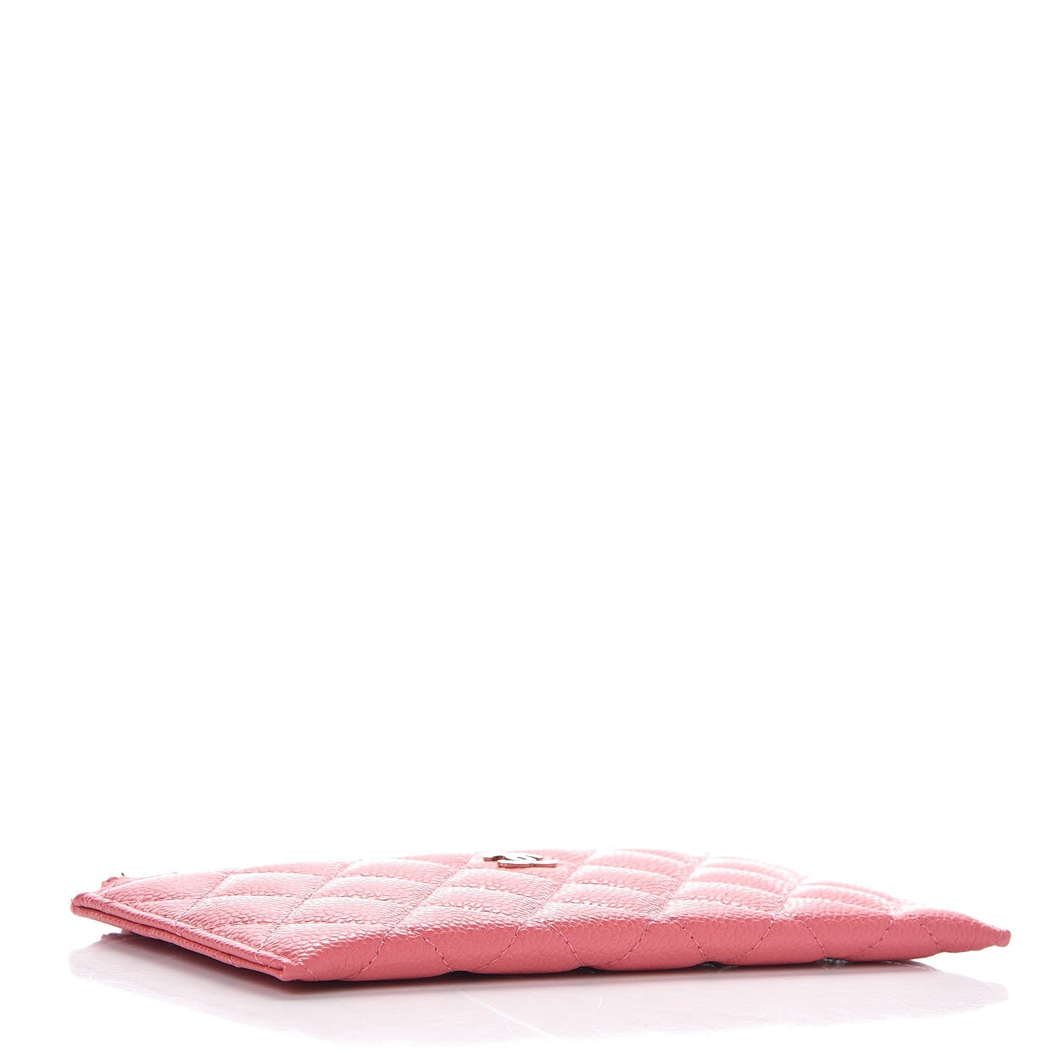 Chanel Iridescent Caviar Quilted Classic Zip Pouch Pink 4 of 9