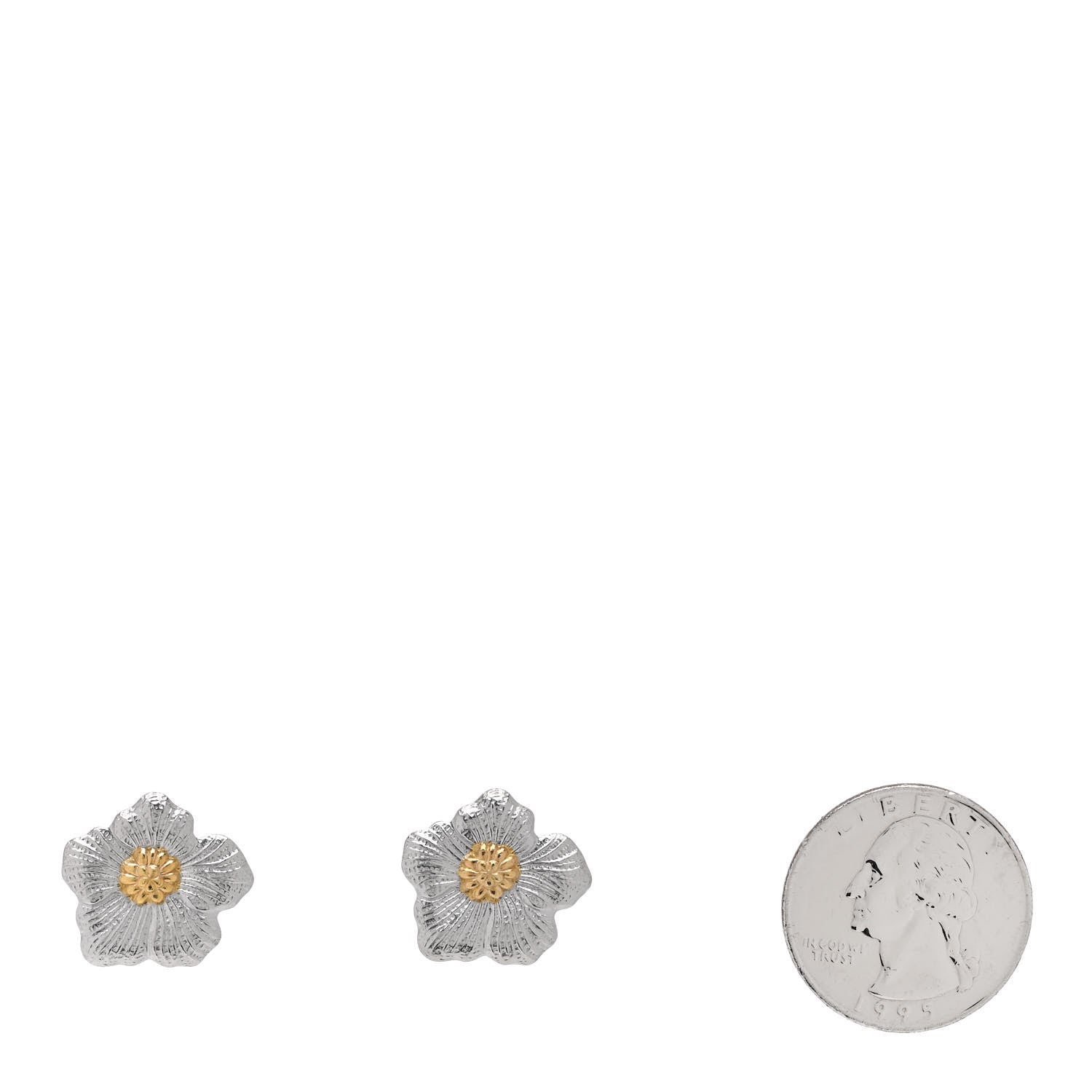 Buccellati Sterling Silver Vermeil Blossoms Gardenia Earrings 2 of 5