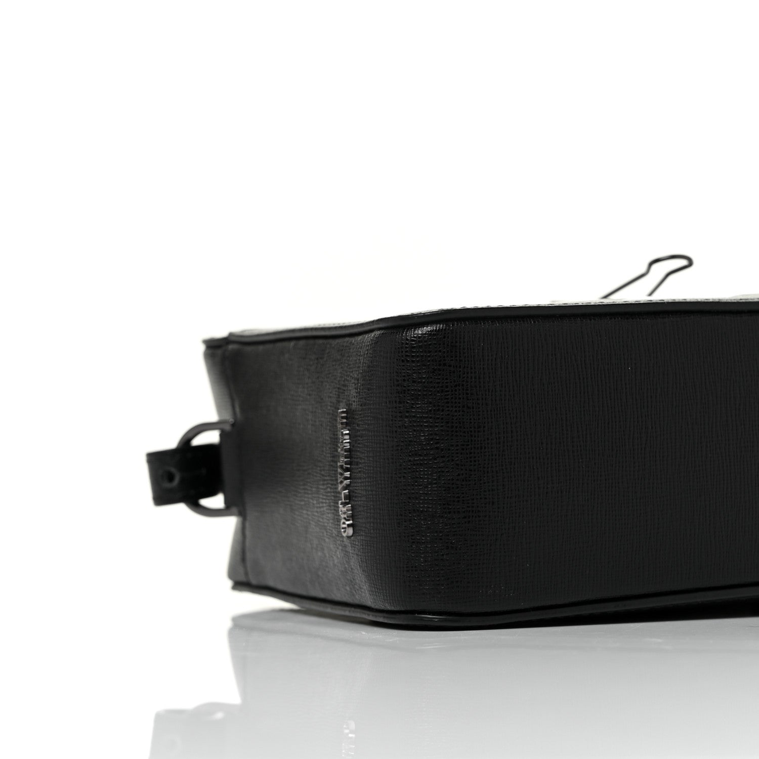 Off-White Saffiano Striped Diag Binder Belt Bag Black White 6 of 8