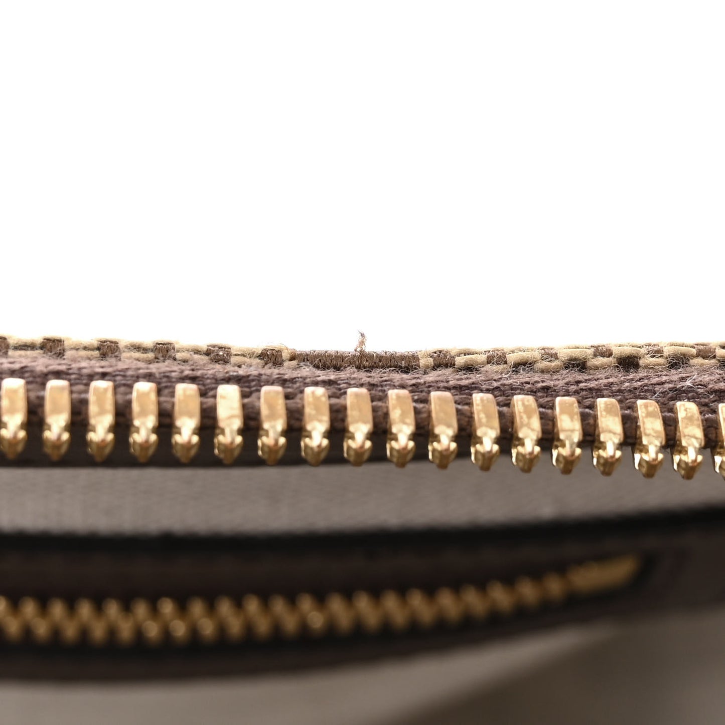 Monogram Jumbo GG Textured Dollar Calfskin Web Wristlet Messenger Bag Camel Ebony New Acero