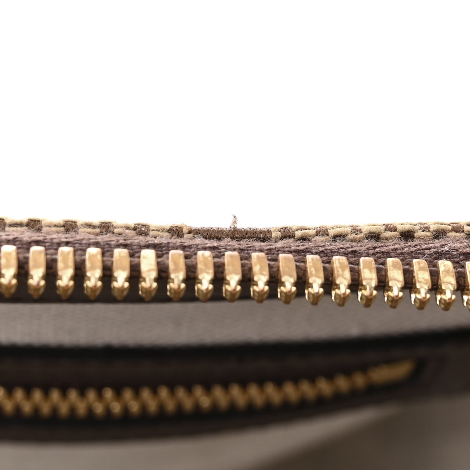 Gucci Monogram Jumbo GG Textured Dollar Calfskin Web Wristlet Messenger Bag Camel Ebony New Acero 13 of 14