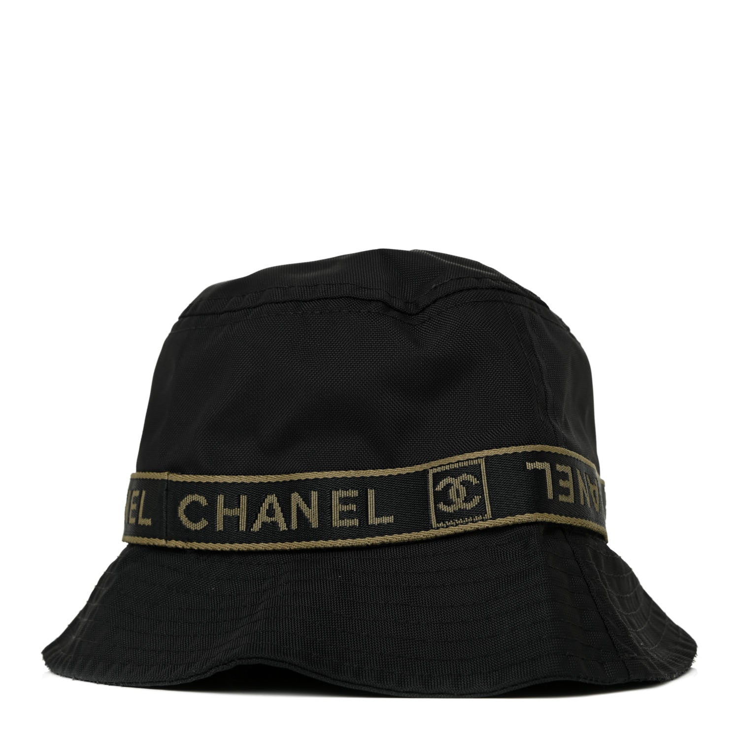 Chanel Nylon Logo Bucket Hat M Black 1 of 7