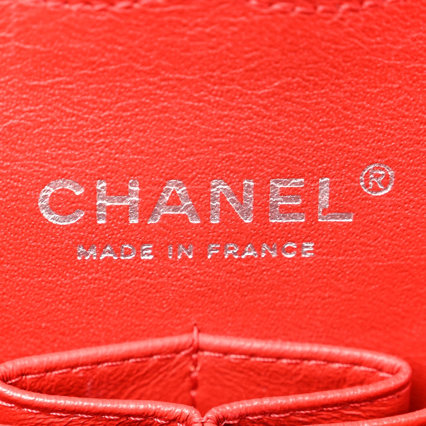 Lambskin Quilted Medium Double Flap Red