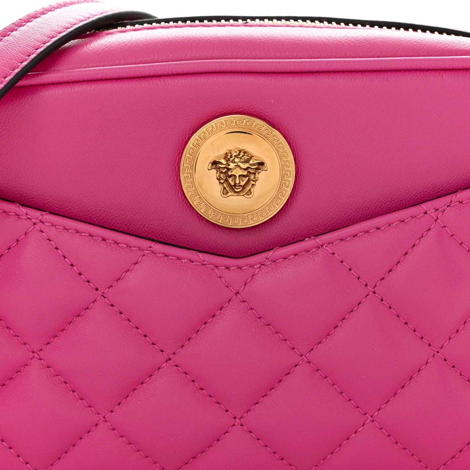 Versace Nappa Quilted La Medusa Camera Bag Orchid 7 of 10