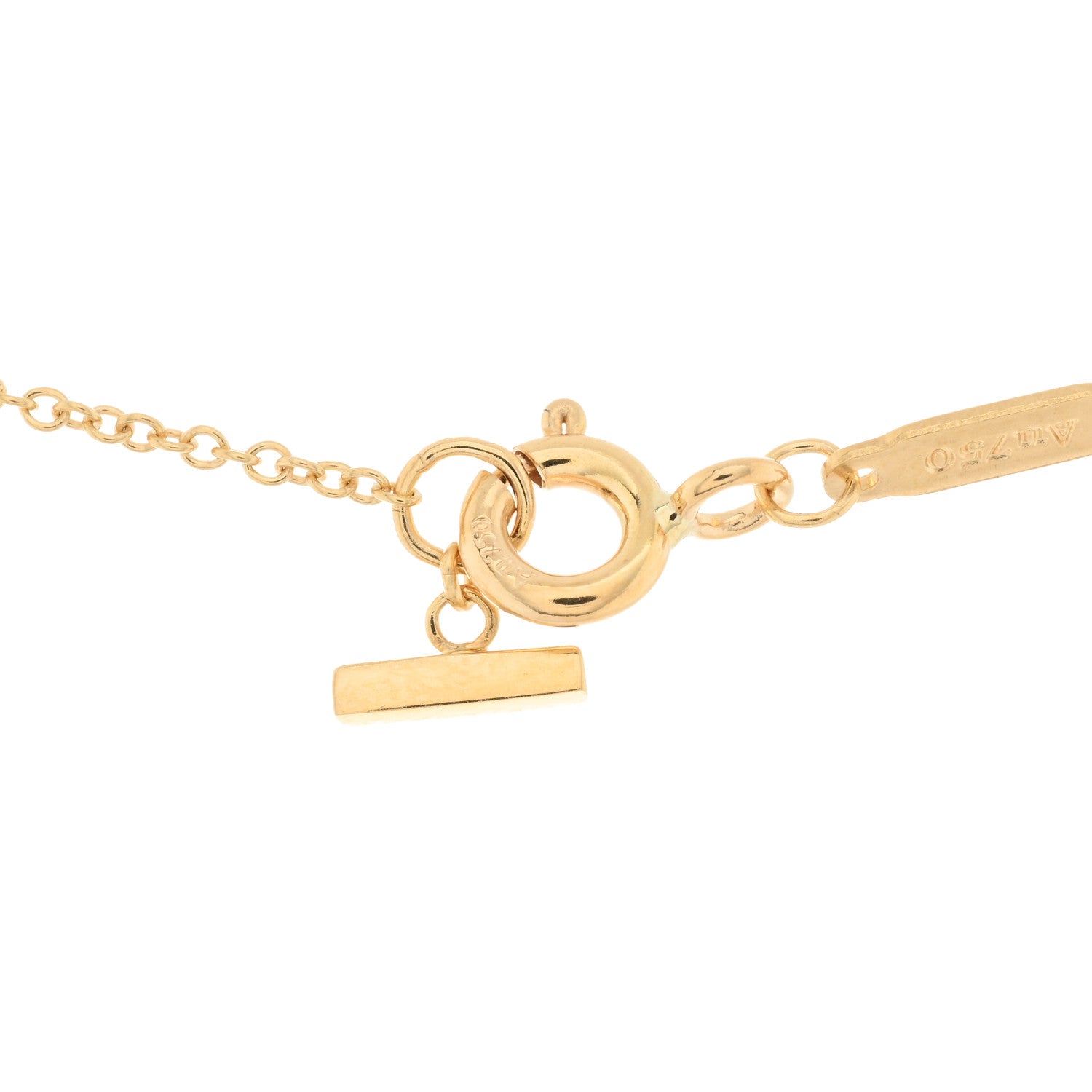 Tiffany 18K Yellow Gold Small T Smile Pendant Necklace 3 of 4