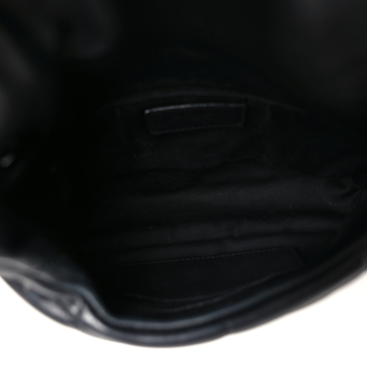 Lambskin Quilted Toy Loulou Puffer Monogram Monochrome Chain Satchel Black