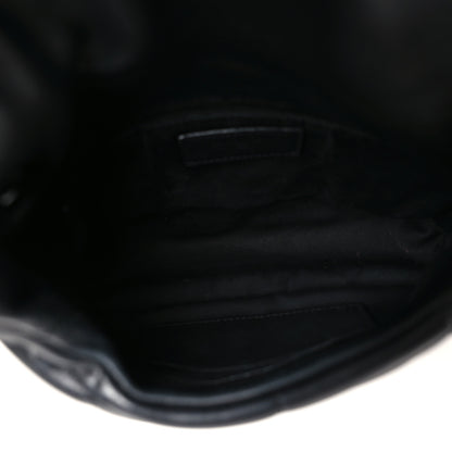 Saint Laurent Lambskin Quilted Toy Loulou Puffer Monogram Monochrome Chain Satchel Black 5 of 11
