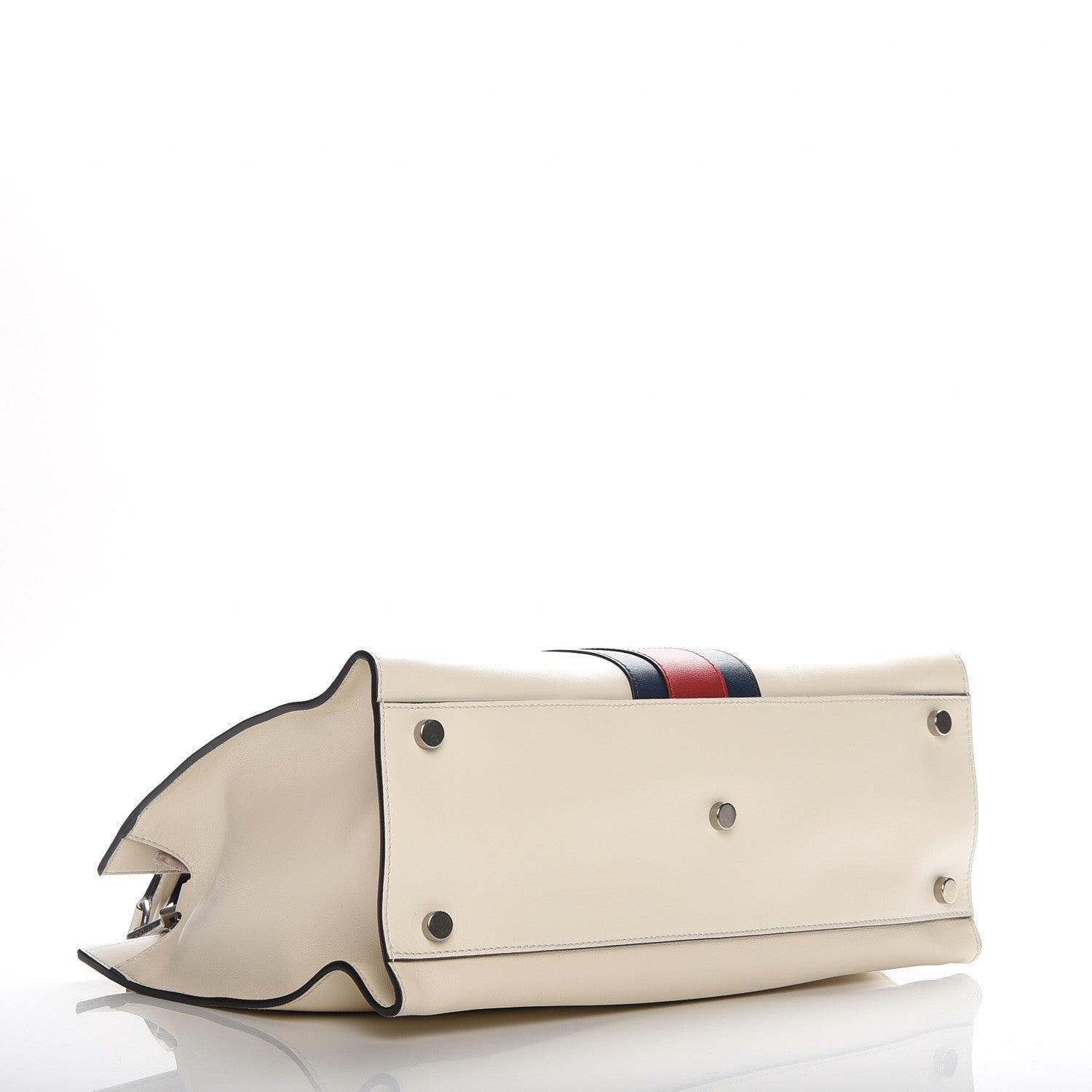 Gucci Calfskin Web Stripe Large Dionysus Tote Bag White 5 of 9