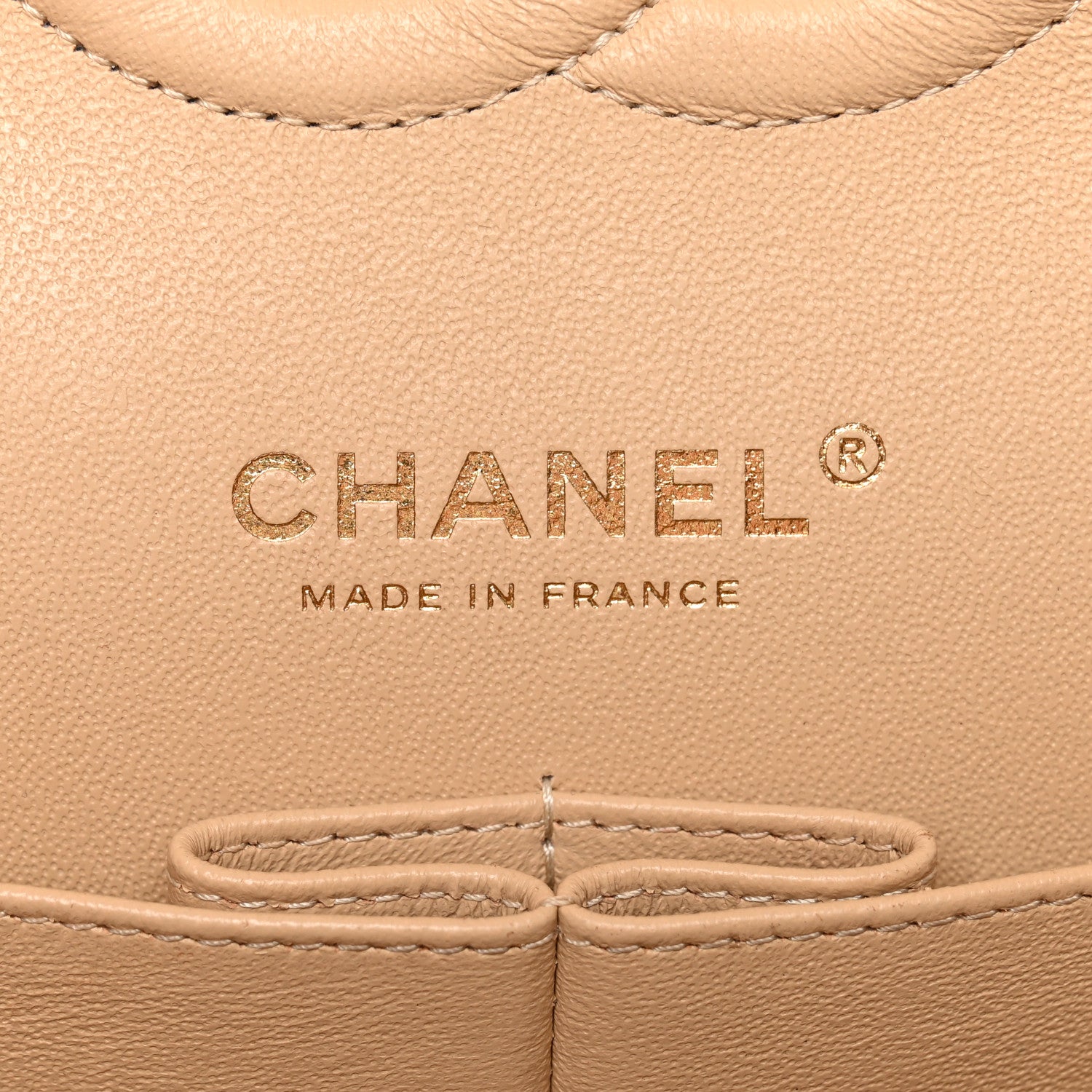 Chanel Caviar Quilted Medium Double Flap Beige 6 of 12