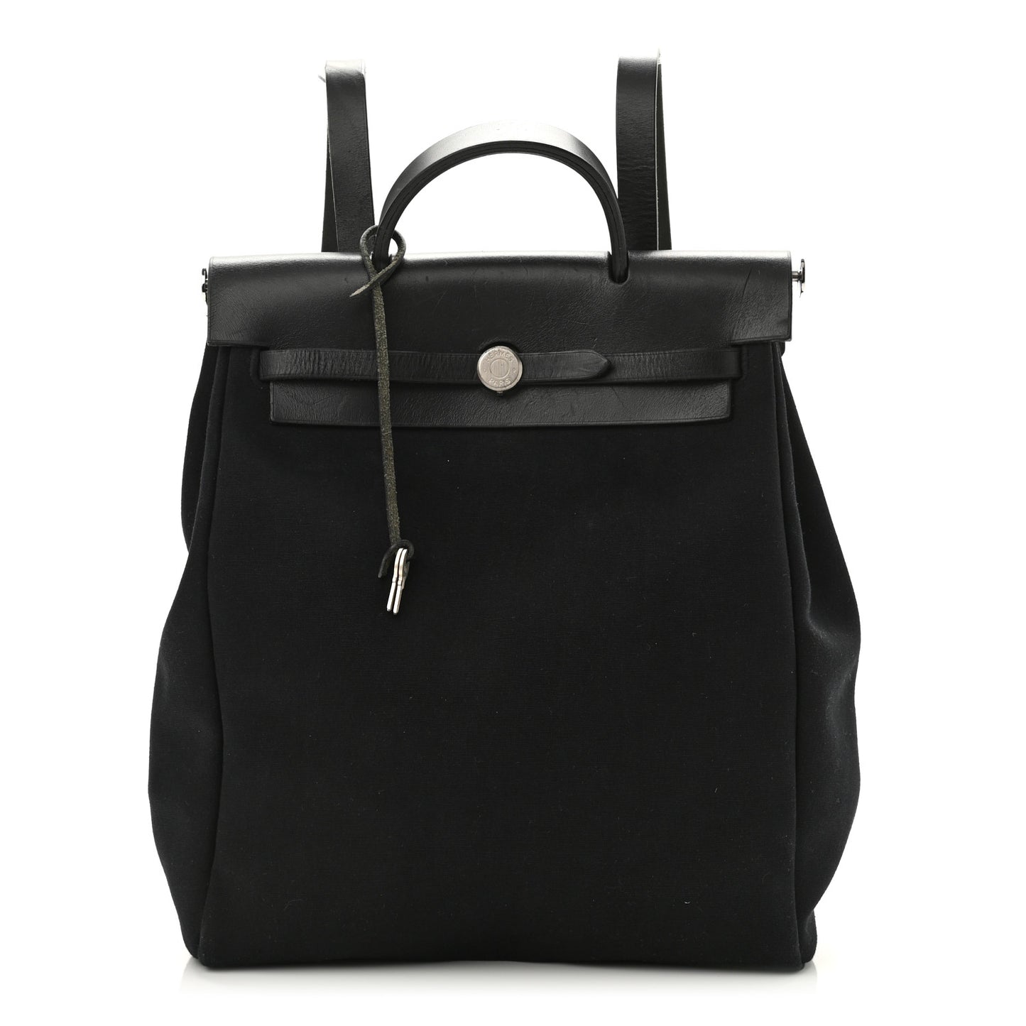 Toile Vache Calfskin Herbag 30 PM Backpack Black