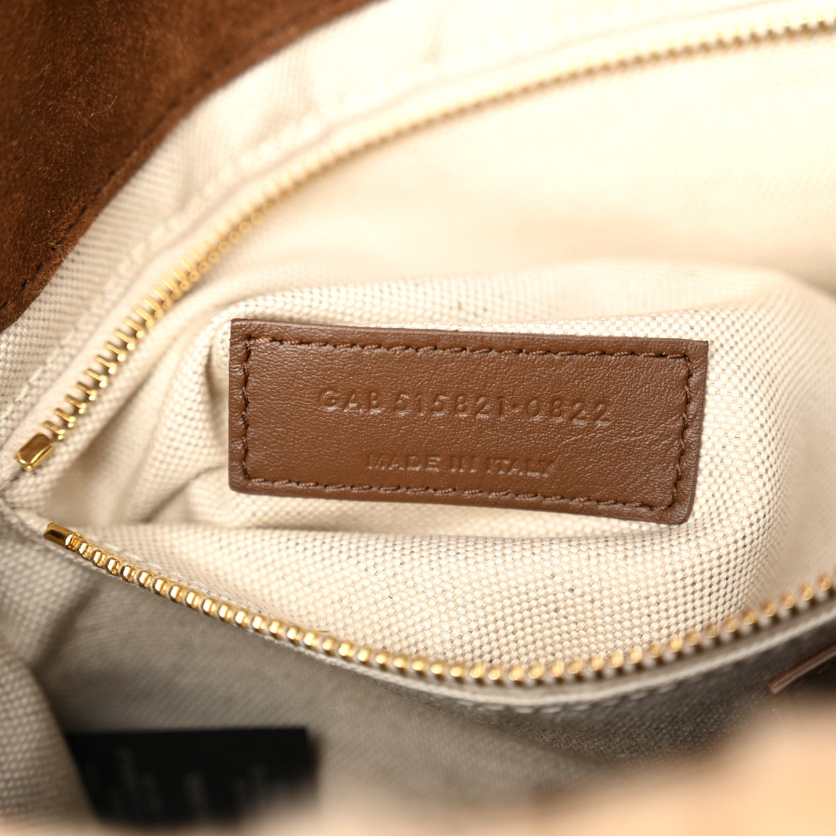 Saint Laurent Suede Shearling Patchwork Monogram Medium Jamie Brown Beige 8 of 11