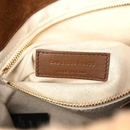 Saint Laurent Suede Shearling Patchwork Monogram Medium Jamie Brown Beige 8 of 11
