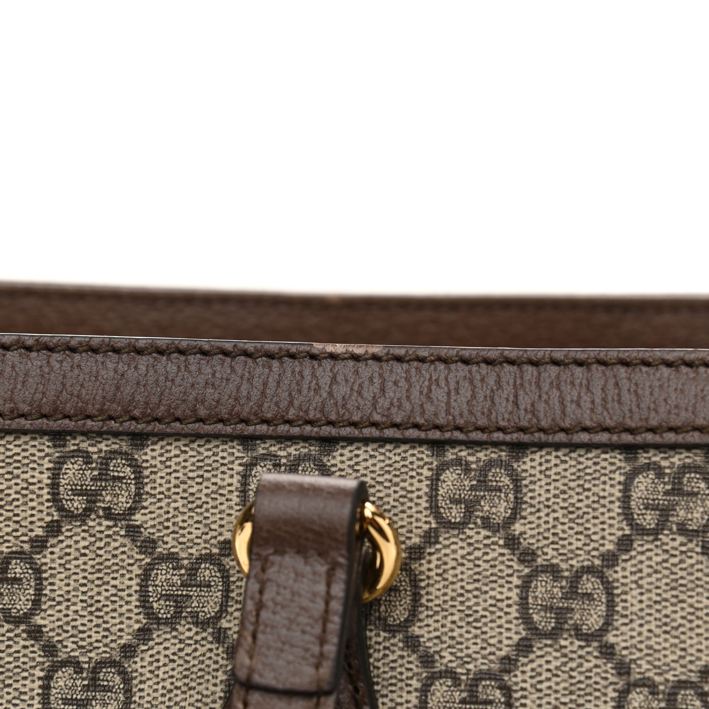 GG Supreme Monogram Medium Ophidia Shopping Tote Brown