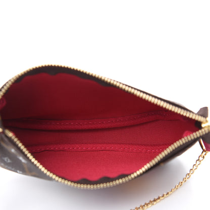 Louis Vuitton Monogram 2019 Christmas Animation Mini Courchevel Pochette Accessories Fuchsia 5 of 10