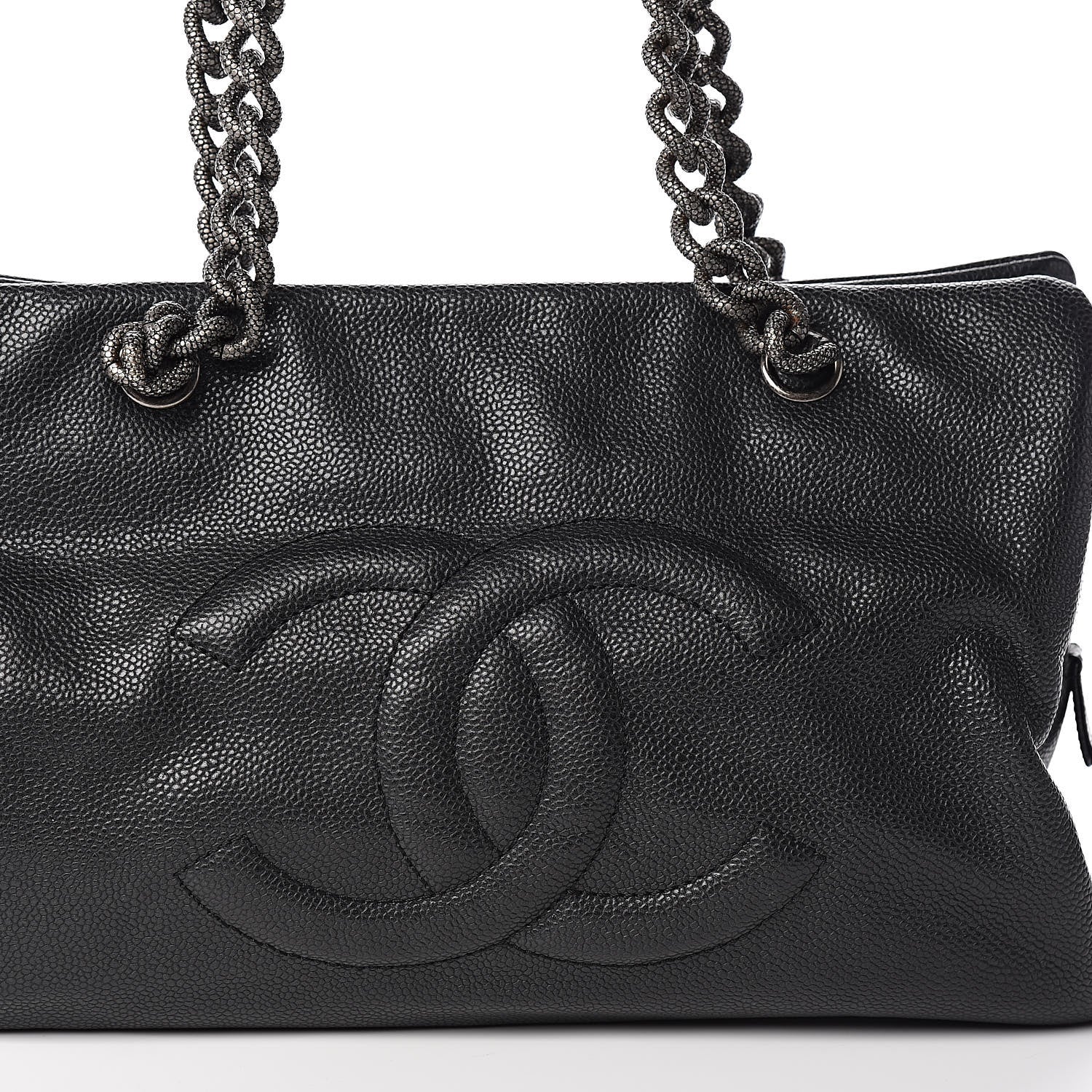 Chanel Caviar CC Shoulder Bag Black 10 of 10