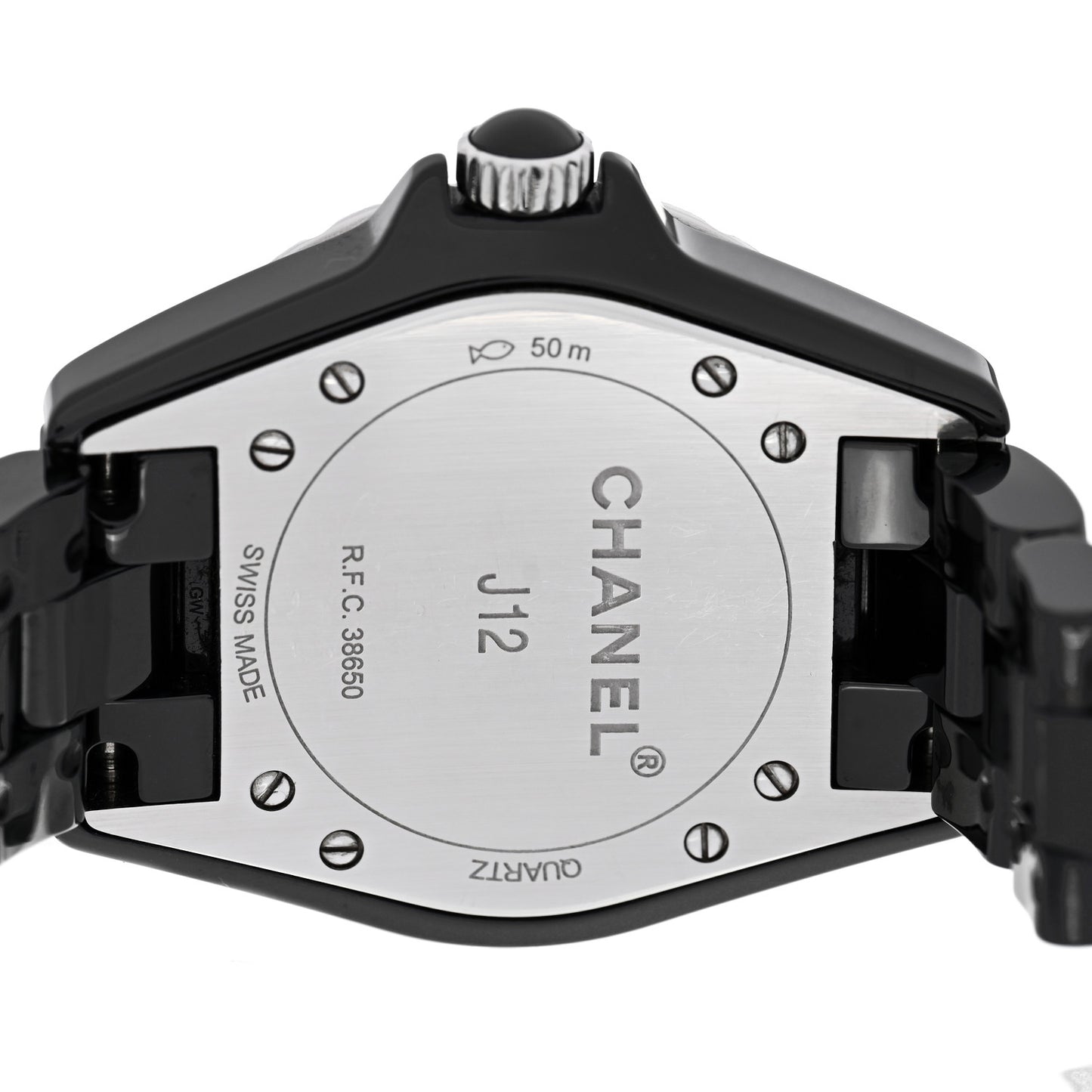 Stainless Steel Ceramic Diamond Bezel 33mm J12 Quartz Watch Black