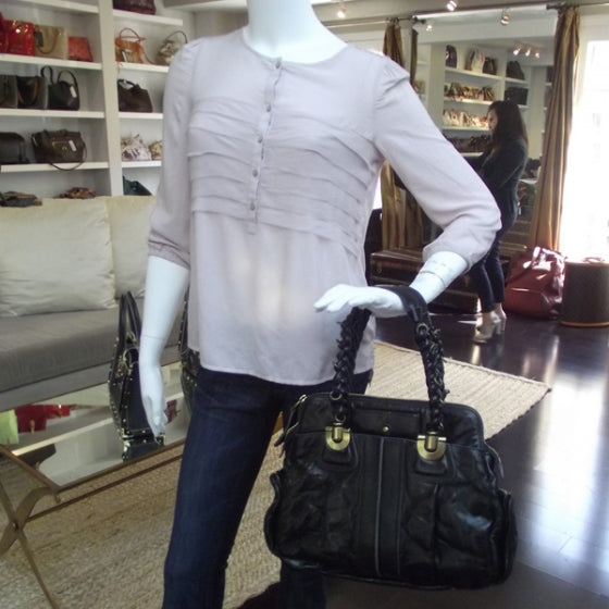 Leather Heloise Satchel Black