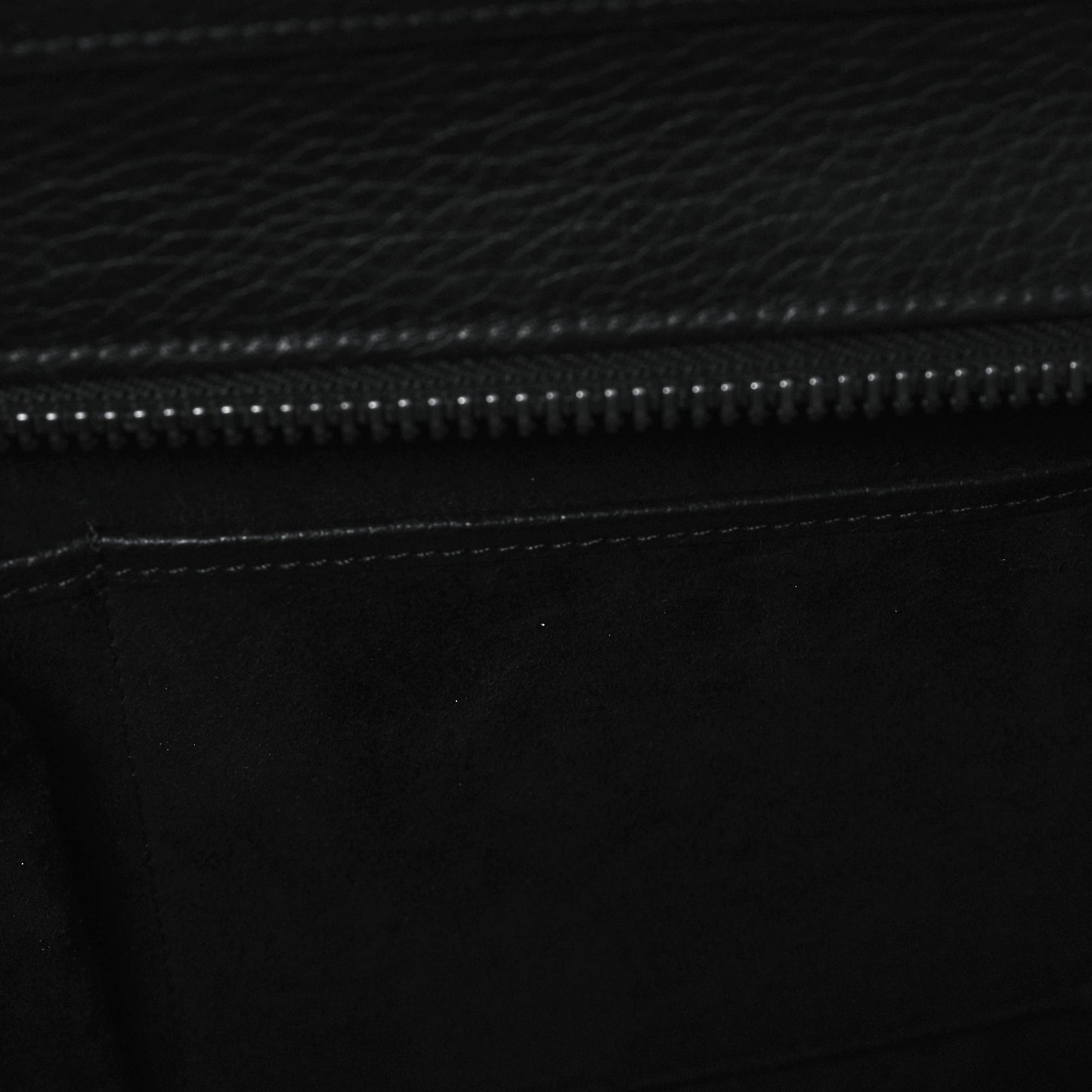 Drummed Calfskin Micro Luggage Black