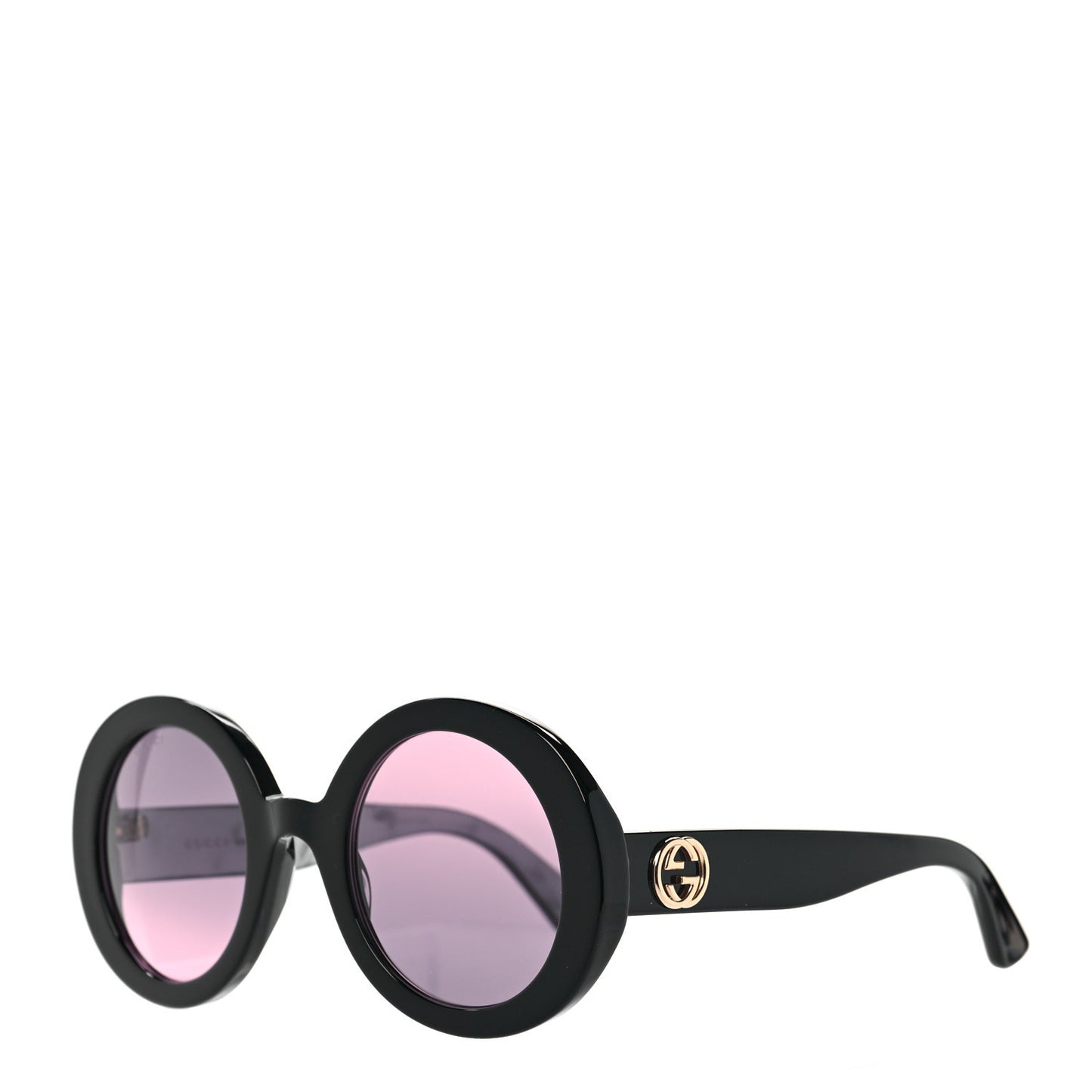 Acetate Round GG0319S Sunglasses Black Grey