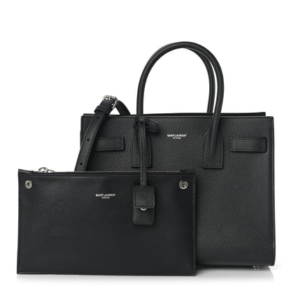 Saint Laurent Grained Calfskin Baby Sac De Jour Black 1 of 9