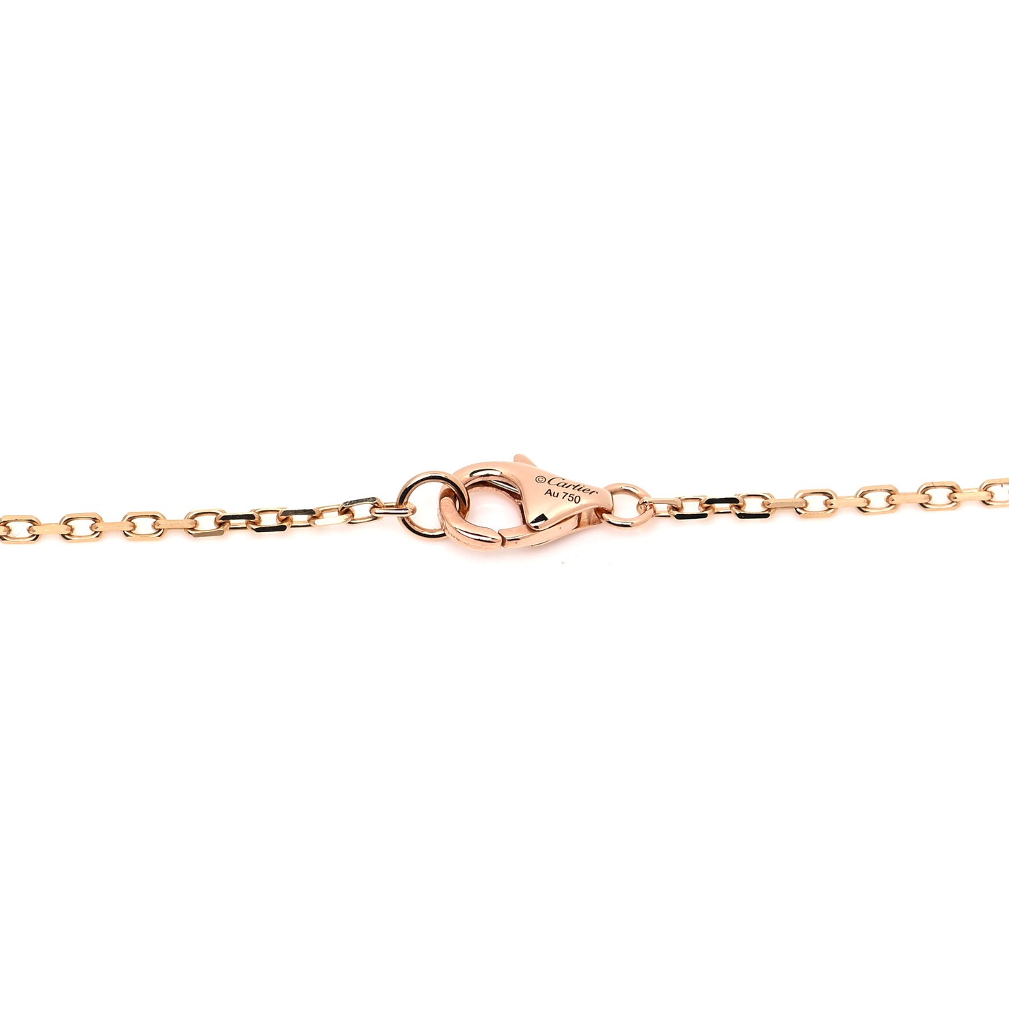18K Pink Gold Diamond Interlocking LOVE Paved Necklace