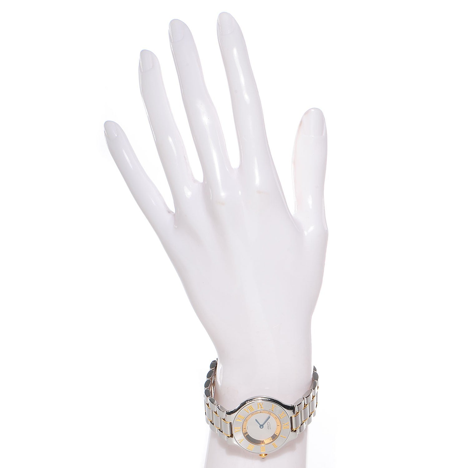 Cartier Stainless Steel 18K Yellow Gold 31mm Must De 21 Quartz Watch 2 of 10