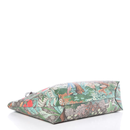 Gucci GG Supreme Monogram Tian Large Shopping Tote Beige Multicolor New Acero 4 of 9