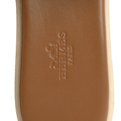 Hermes Calfskin Cork Eze 30 Sandals 38 Gold 7 of 9