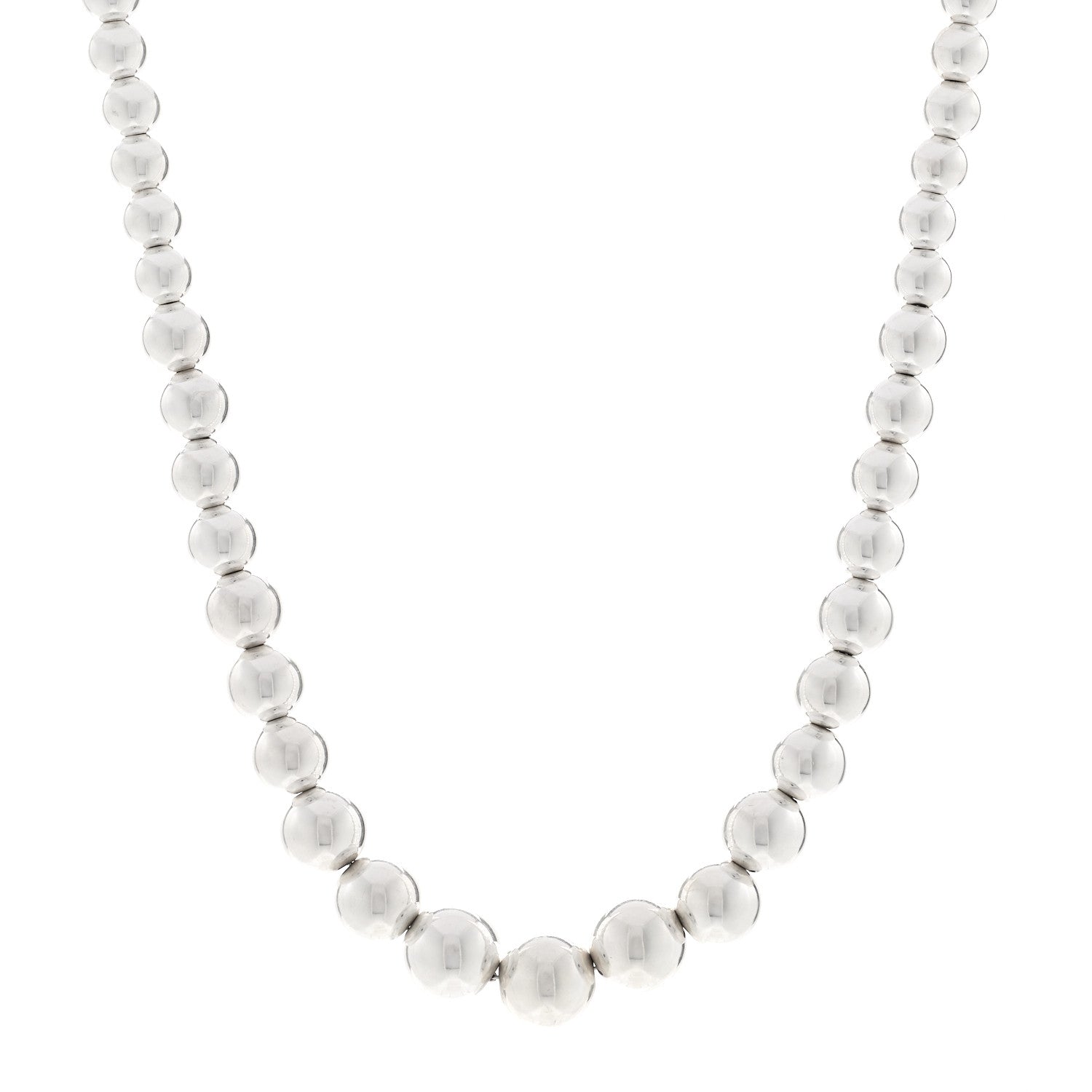 Tiffany Sterling Silver HardWear Graduated Ball Necklace 1 of 4