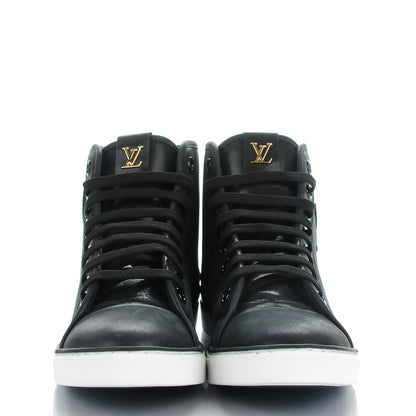 Louis Vuitton Calfskin Punchy Love Patch High Top Sneakers 39 Black 2 of 9