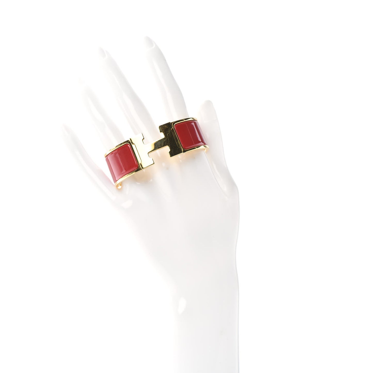 Enamel Wide Clic Clac H Bracelet PM Rouge