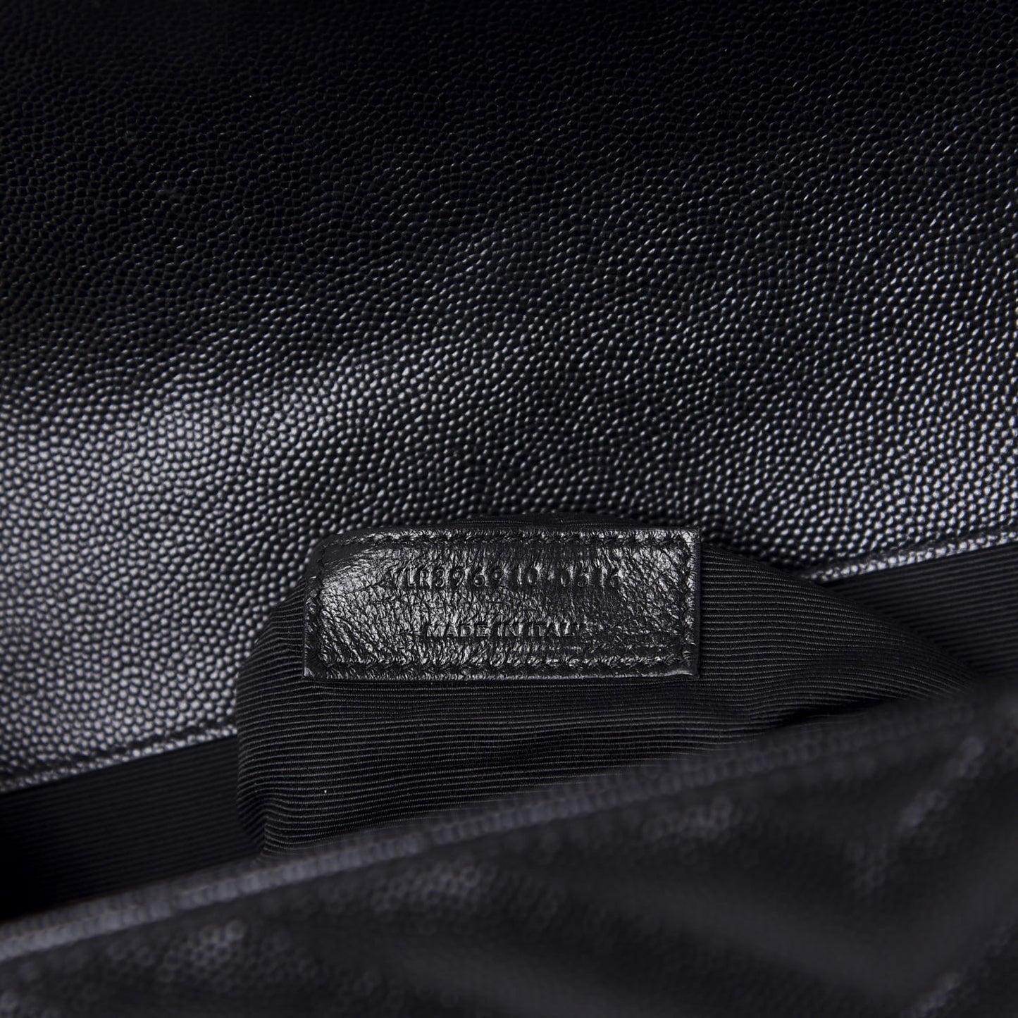 Grain De Poudre Matelasse Chevron Large Monogram Satchel Black