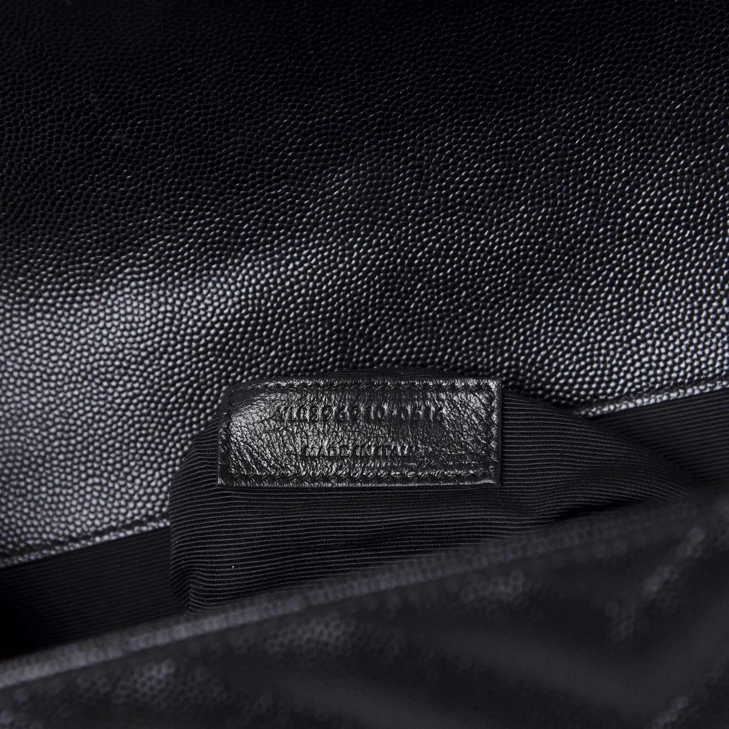 Saint Laurent Grain De Poudre Matelasse Chevron Large Monogram Satchel Black 9 of 11