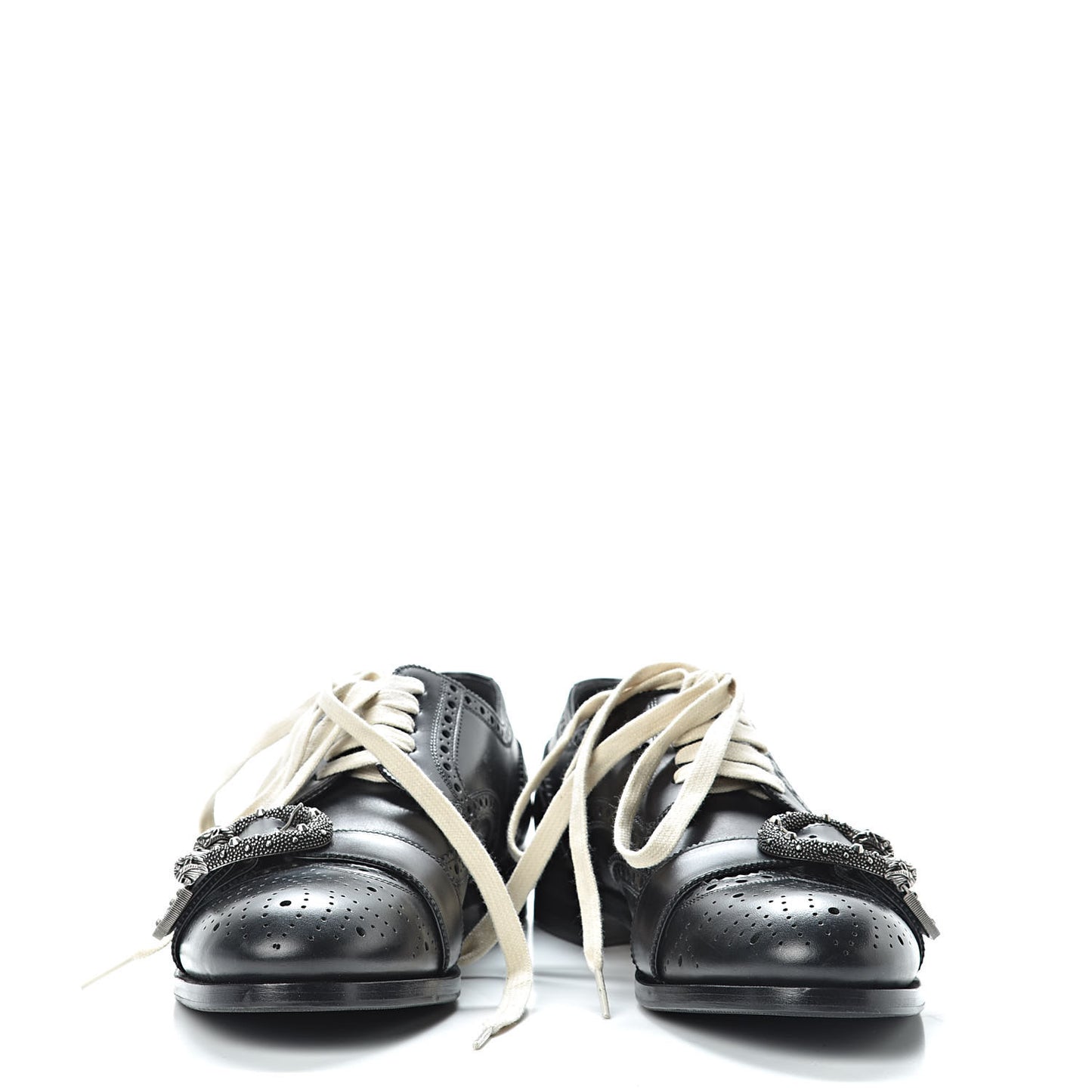 Calfskin Bee Embroidered Mens Queercore Brogue Derby Shoes 9.5 Black