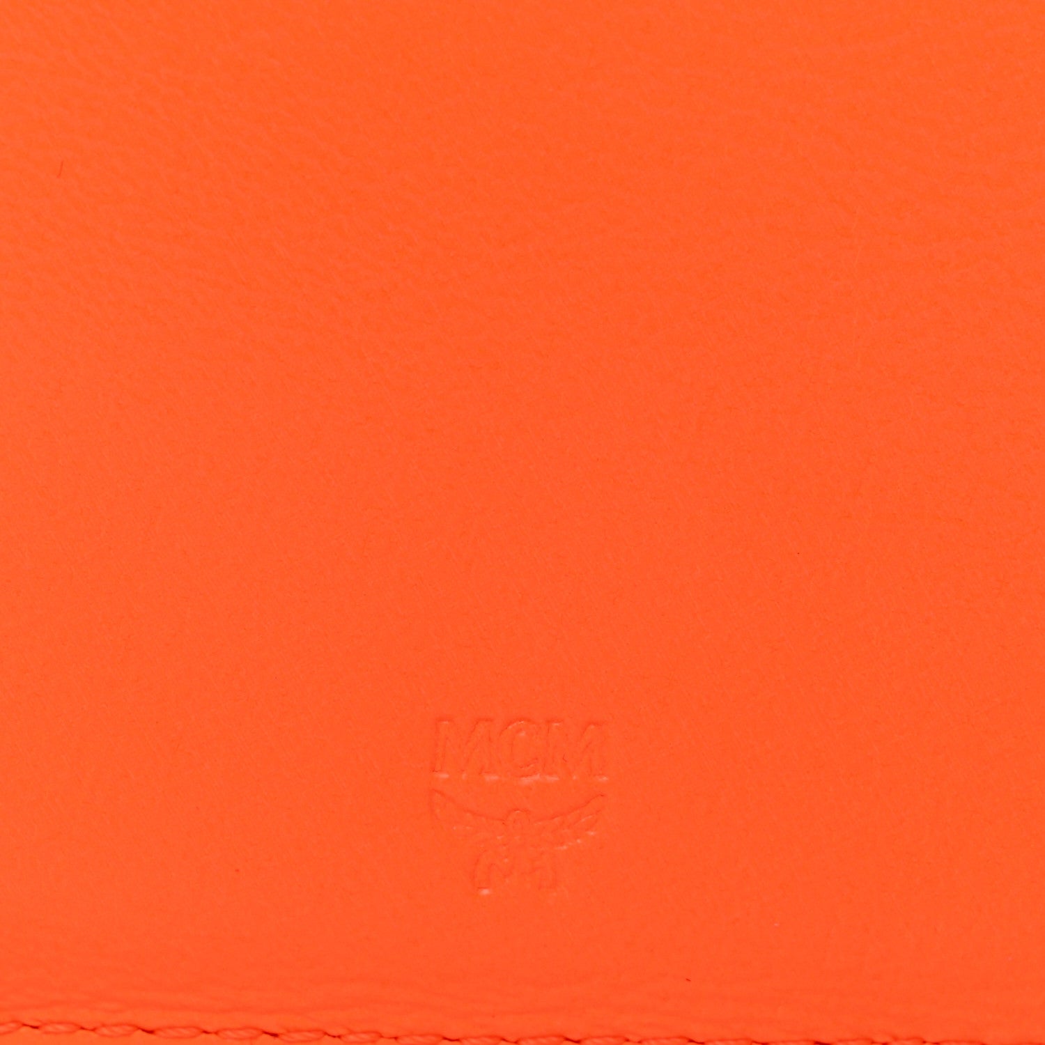 MCM Visetos Patent Trifold Wallet Cognac Orange 6 of 6