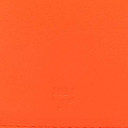 MCM Visetos Patent Trifold Wallet Cognac Orange 6 of 6