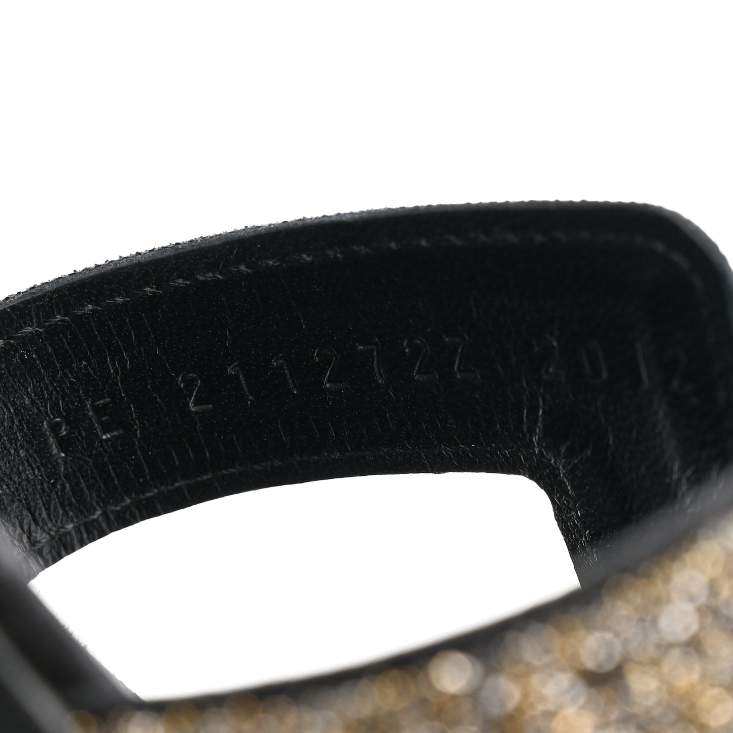 Suede Glitter Santorini Sandals 38.5 Black