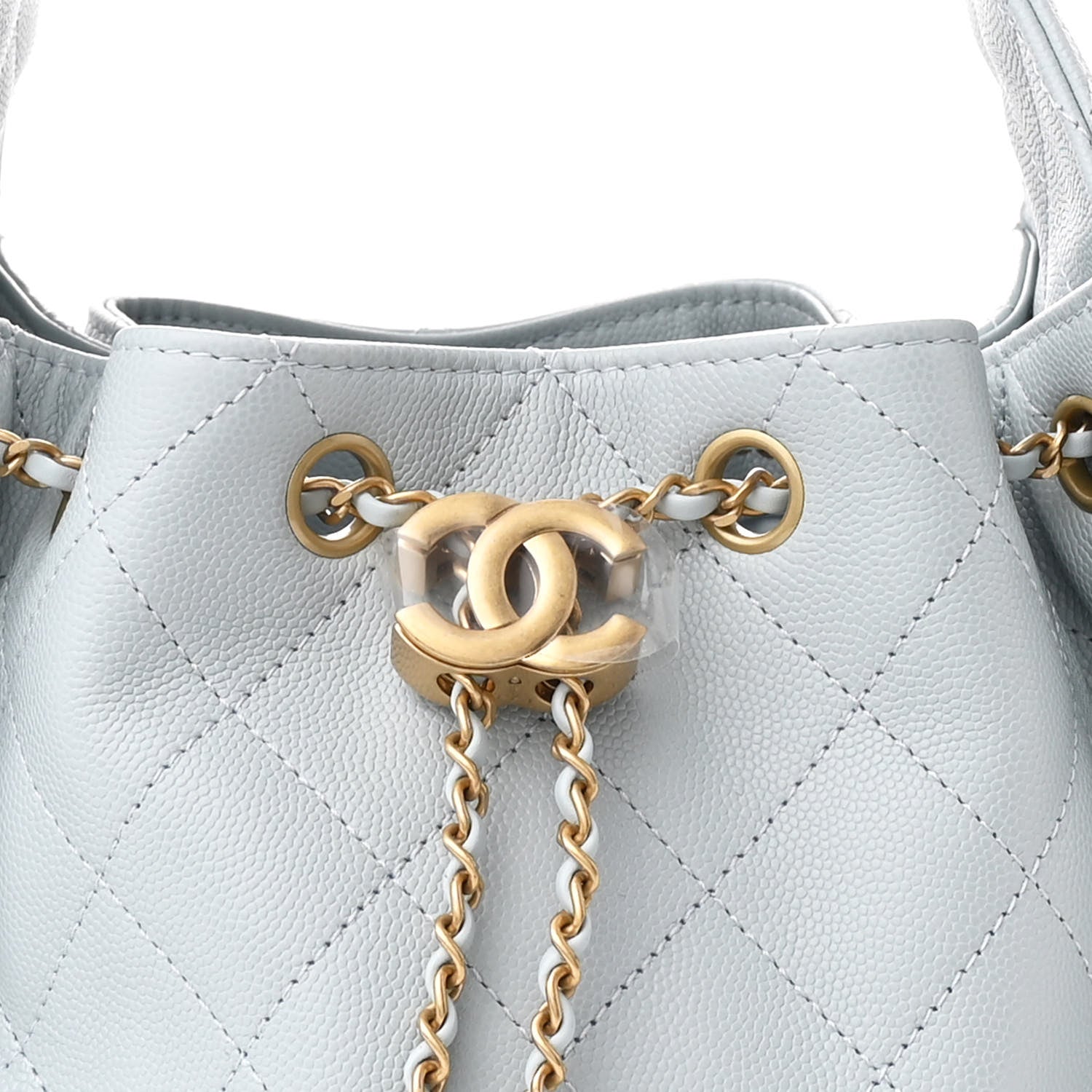 Chanel Caviar Quilted Small Chanel 25 Handbag Light Blue 8 of 10