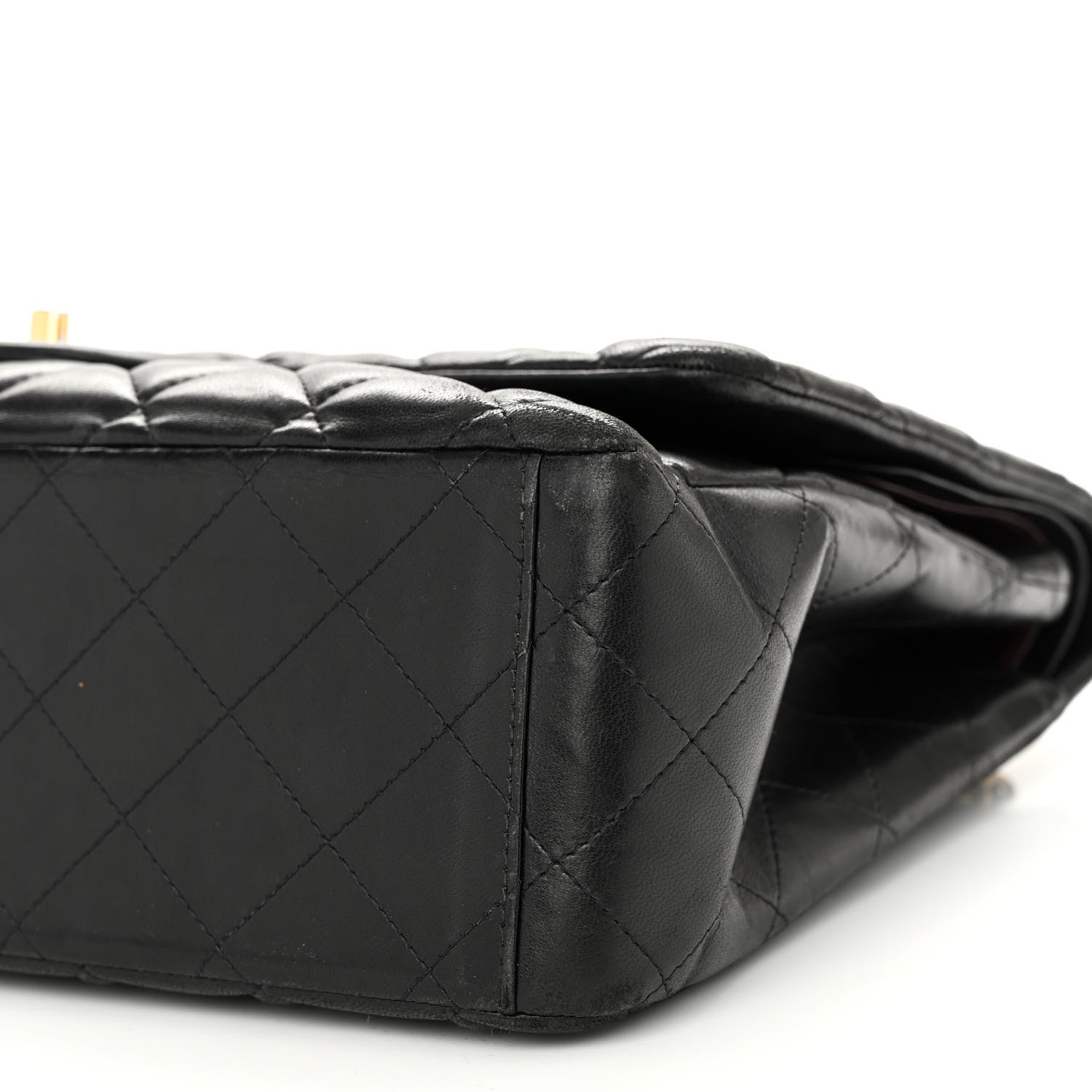 Chanel Lambskin Quilted Maxi Double Flap Black 10 of 11