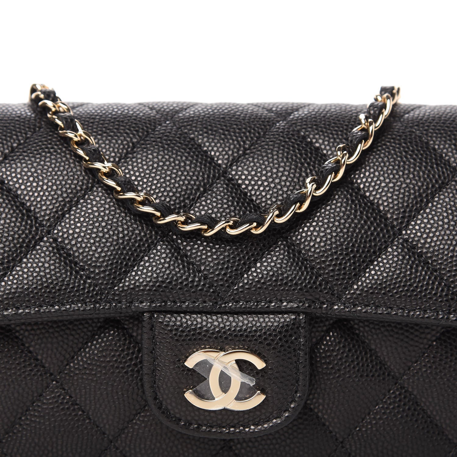 Chanel Caviar Quilted Glasses Case With Chain Black 11 of 12