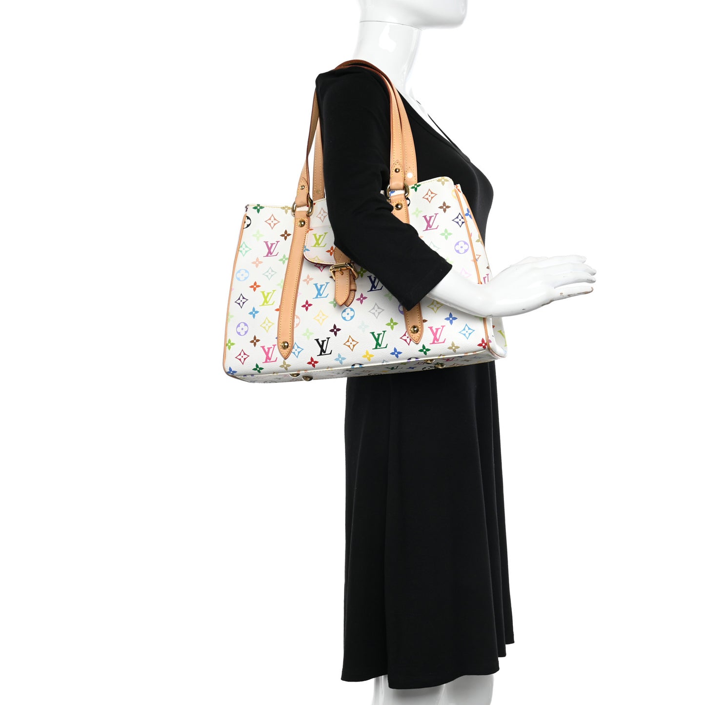 LOUIS VUITTON Monogram Multicolor Aurelia MM White