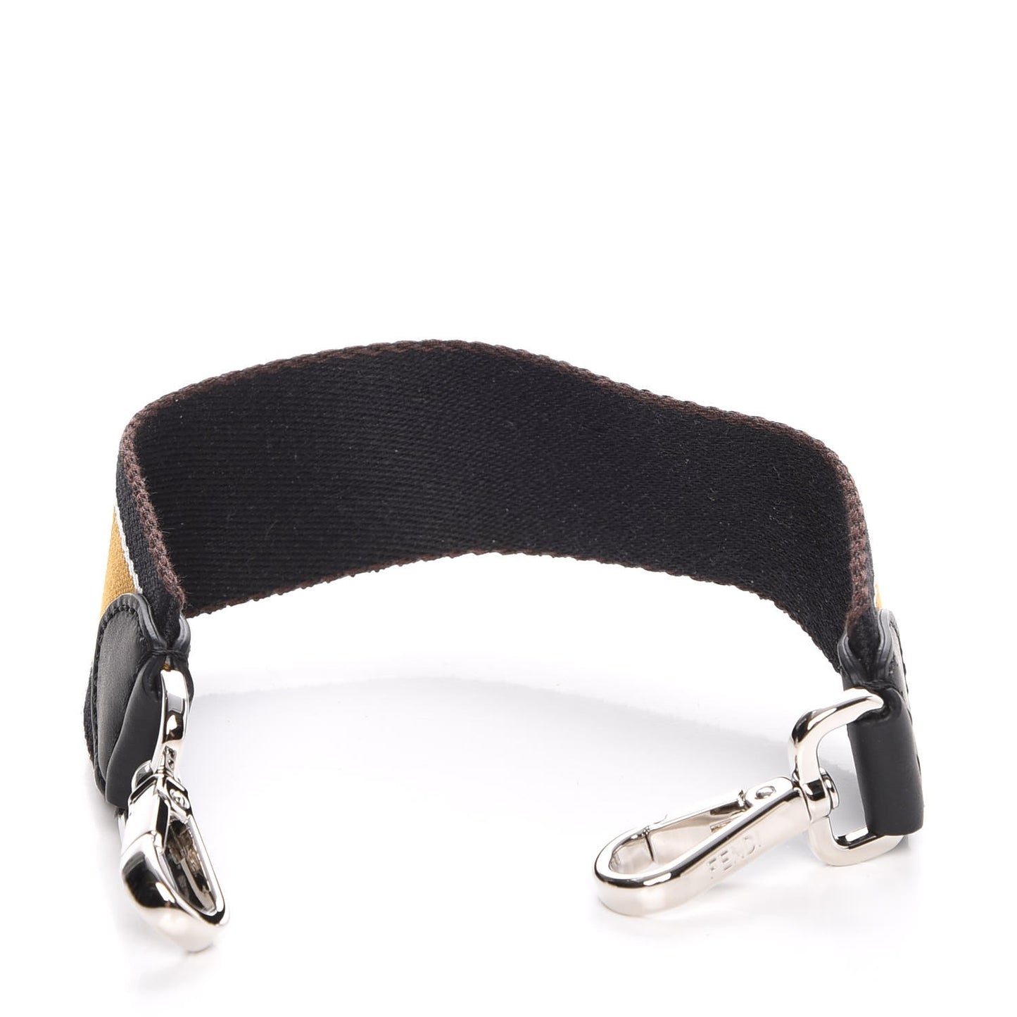 Ribbon Vitello Century FF Striped Mini Strap You Black Tobacco