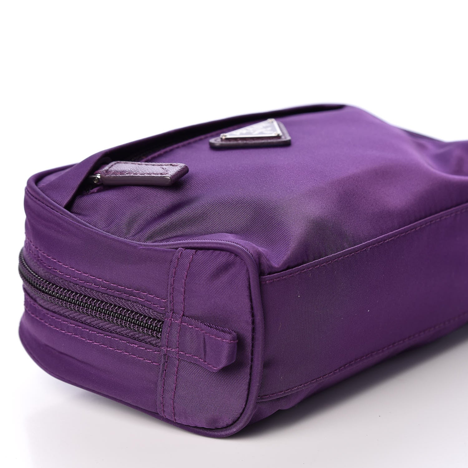 Prada Tessuto Nylon Saffiano Cosmetic Pouch Ciclamino 7 of 8