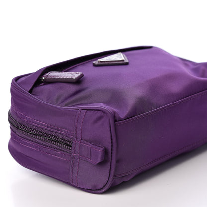 Prada Tessuto Nylon Saffiano Cosmetic Pouch Ciclamino 7 of 8