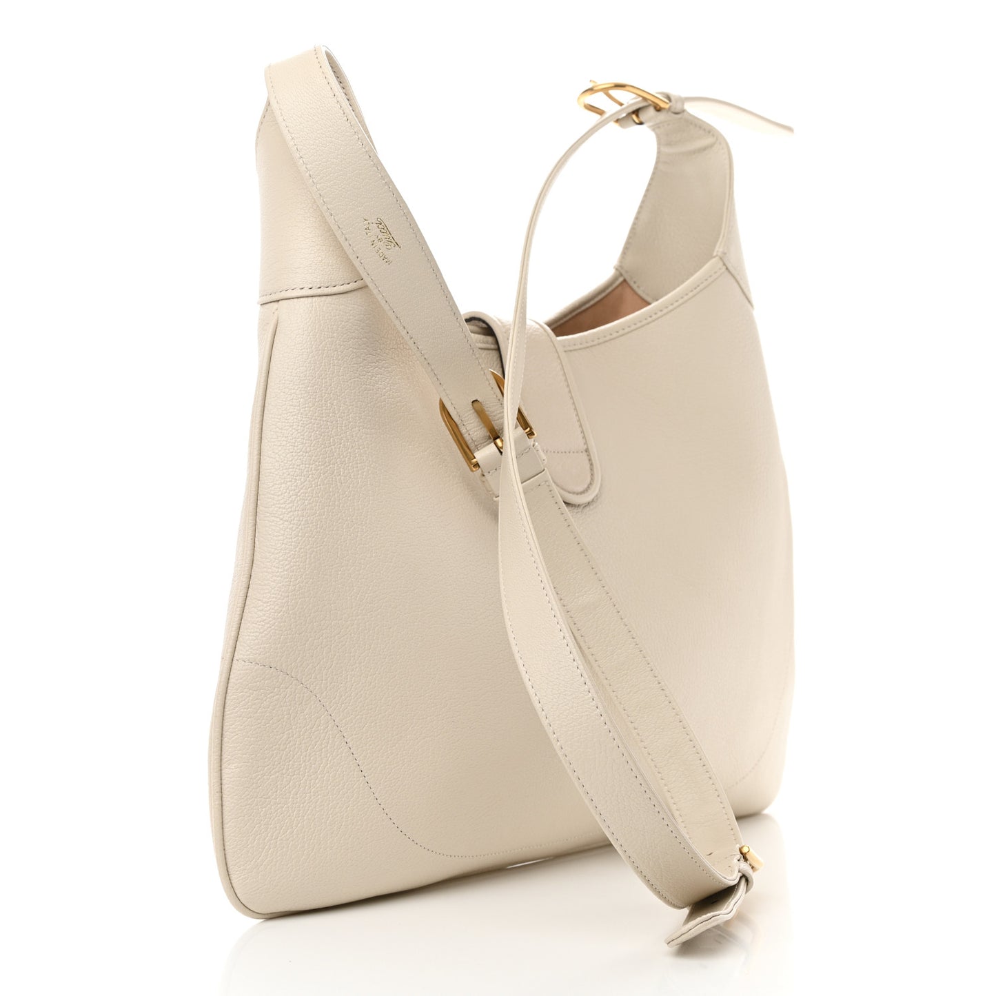 Goatskin Large Aphrodite Shoulder Bag Mystic White