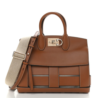 Salvatore Ferragamo Calfskin The Studio Cage Bag Sella 3 of 11