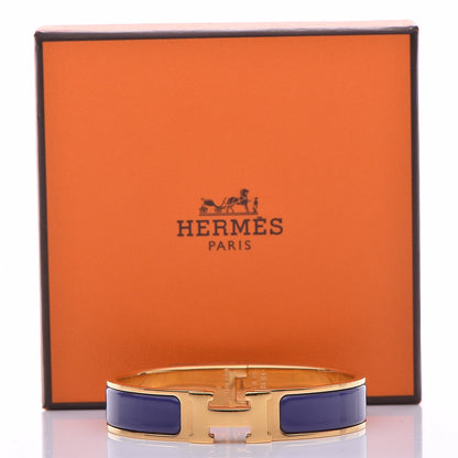 Hermes Enamel Narrow Clic Clac H Bracelet PM Iris 7 of 7