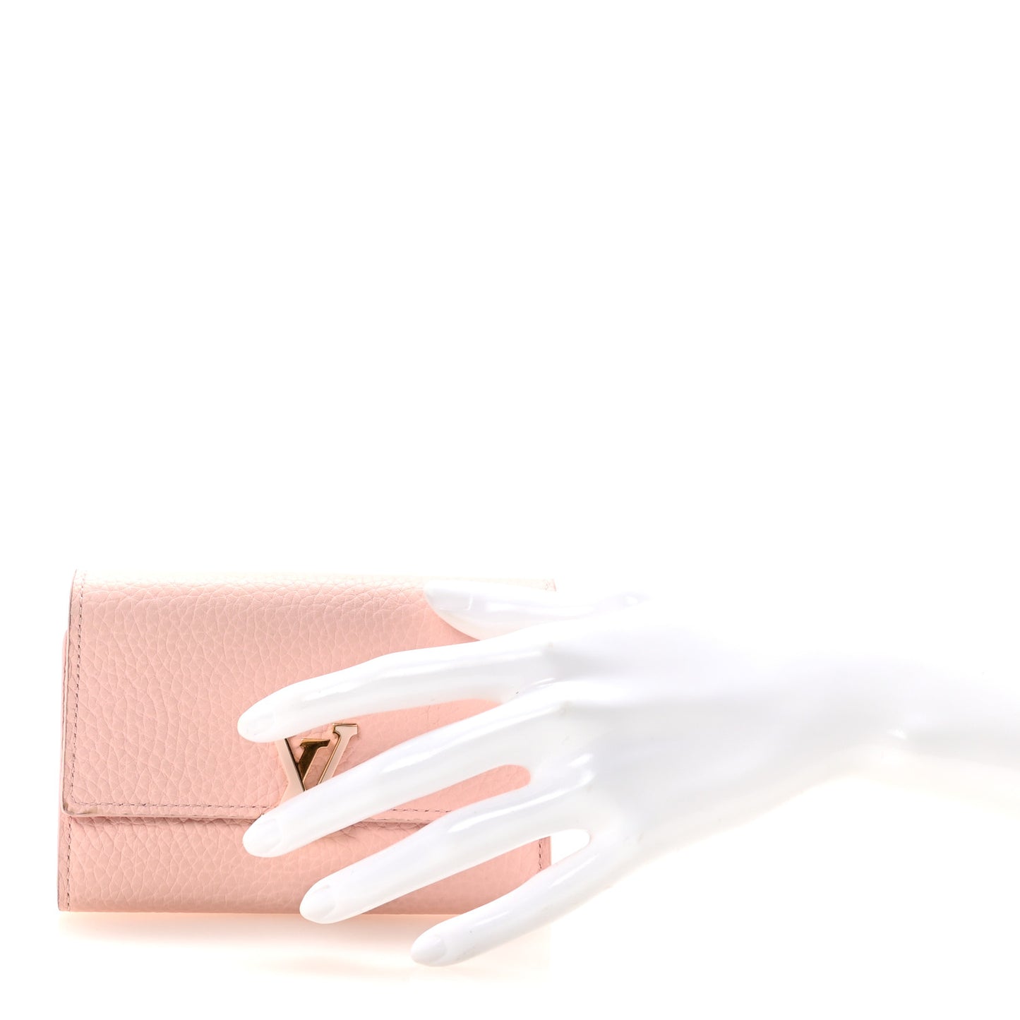 Taurillon Capucines Compact Wallet Magnolia