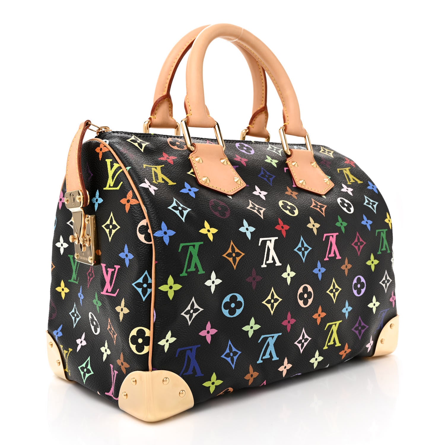 Louis Vuitton Monogram Multicolor Speedy 30 Black 3 of 9